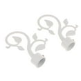 thumbnail image 1 of Xingzhi 2Pcs Curtain Rod Ends Drapery Pole Head for Dia. 28mm Rod Leaf#White, 1 of 9