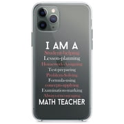 DistinctInk Clear Hybrid Case for Apple iPhone 12 Mini (5.4" Screen) - Teacher Student Helping Homework Encourage - Wireless Charging Compatible