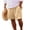 22# Earthy Yellow, variant on Linen Bermuda Shorts Men Casual Elastic Waist Drawstring Summer Beach Shorts with Pockets Navy 3XL