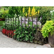 Panacea Finial Decorative Metal Garden Fence Border - Expandable Lawn Fencing, 5 pack