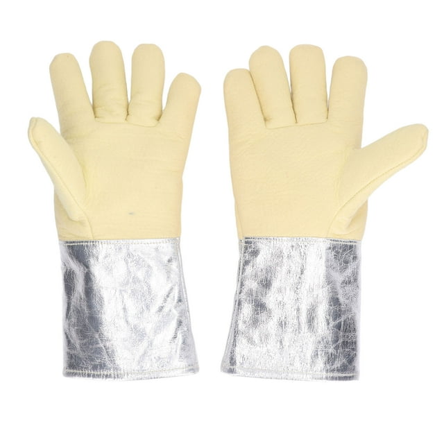 1 par de guantes de papel de aluminio, guantes aislantes térmicos resistentes a altas temperaturas para soldadura Industrial, lucha contra incendios