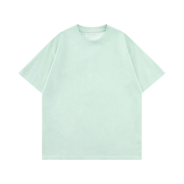 Timegard T-Shirts pour Hommes Manches Courtes Surdimensionnés Épaules Tombantes Col Rond Vintage Mode Été