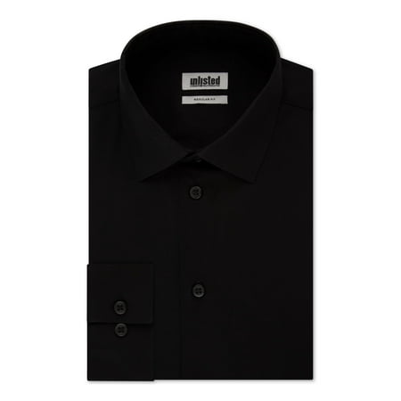 KENNETH COLE Mens Black Collared Classic Fit Work Dress Shirt M 15/15.5- 32/33