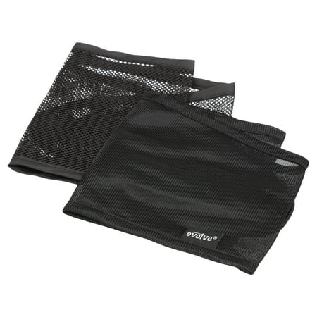 Evolve Essentials Black Satin & Mesh Wrap Caps, 2 pack