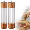 thumbnail image 1 of Off Promotions! Pepper Grinder Wooden Grinder Acrylic Manual Pepper Mill Ancient Wooden Pepper Mill Salt Mill Ceramic Core Kitchen Tools 8-Inch Two-Piece Set Boxed, Salt and Pepper Grinder Set, 1 of 8