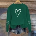 thumbnail image 4 of yillto Valentine's Day Sweatshirt for Womens Loose Long Sleeve Crewneck Pullover Heart Printed Sweatshirts, 4 of 6