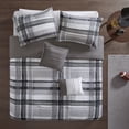 thumbnail image 3 of Intelligent Design Full/Queen Rudy 5-Piece Plaid Comforter Set, Black, 3 of 8
