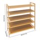 thumbnail image 4 of Zapatero de 5 niveles ajustable de bambú MDF, estante para zapatos para la entrada, organizador de zapatos con almohadillas antideslizantes, capacidad de almacenamiento para 15 pares de zapatos, 4 of 8