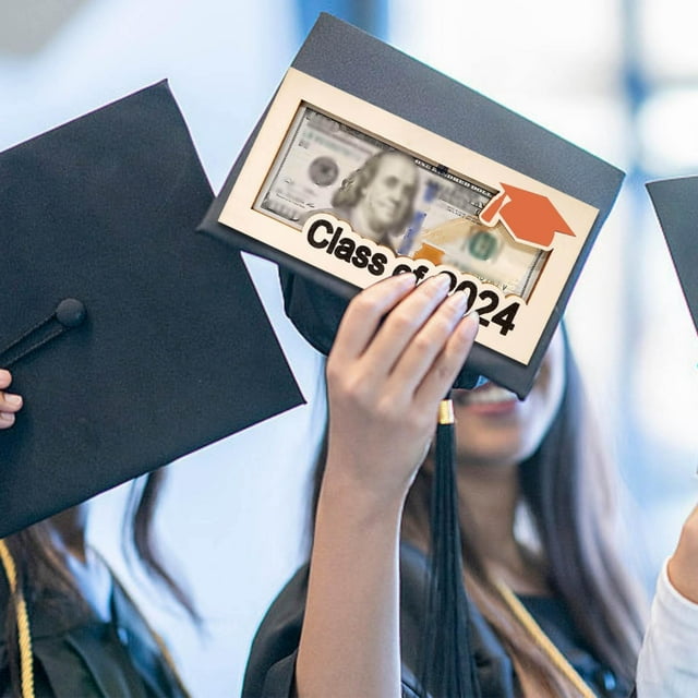 Veeogra Clearance!Card Holder,Graduation Gifts,Graduation Holder Custom Wooden Graduation Card Box Holder Envelope Clof 2024 Senior Gift for Graduates Unique Clof 2024,Graduation Decorations 2025