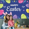 thumbnail image 6 of HongHeng 59x35 inch Happy Easter Backdrops Cloth Happy Hanging Wall Banner Bunny Grassland Eggs Photography Background for Easter Spring Party Decoration Happy Easter Sign, 6 of 6