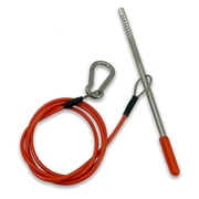 Fish Stringer for Spearfishing with Coated Stainless Steel Cable and Heavy Duty Carabiner