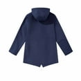 thumbnail image 3 of UTSJKR Women's Hooded Raincoat Windproof Jacket Lightweight Anorak Outdoor Long Sleeve Trench Coat Navy XXXL, 3 of 5