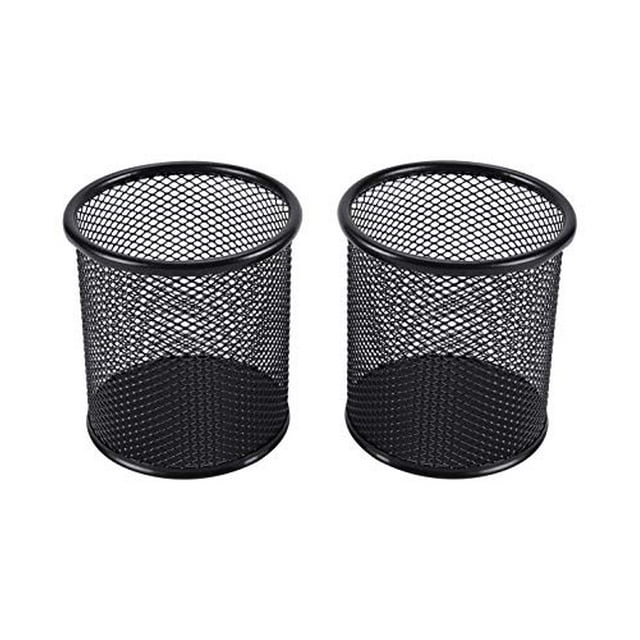 EasyPAG 2 Pcs Porte-Stylo Rond en Maille de 3,5 Pouces, Noir