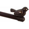 thumbnail image 4 of 3/4-inch Cute Decorative Bird Adjustable Window Treatment Curtain Single Rod Set, 28" to 48" - Bronze Gold, 4 of 4