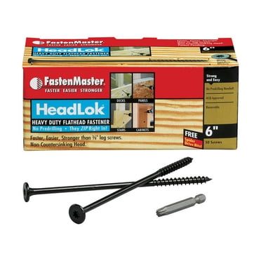 FastenMaster TimberLOK 2-1/2" Wood Screws - No Predrilling Needed, 50-Pack