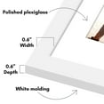 thumbnail image 6 of Americanflat 12x16 Picture Frame with Polished Plexiglass with 9x12 Mat 2 Pack Display Photo Galleria - White, 6 of 8
