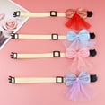 thumbnail image 4 of Bowknot Cat Collar Soft Kitten Collar Solid , Comfortable Breakaway Buckle Adjustable Pet Collar for Kitty Cats Puppy, 4 of 8