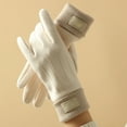 thumbnail image 1 of Uklsqma Faux Cashmere Winter Cycling Gloves for Men and Women | Soft Double-Sided Warmth | Touchscreen Compatible Fingertips | Rib-Knit Cuffs for Cold Protection | Comfortable Lined Gloves Fo, 1 of 3