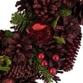 thumbnail image 4 of Northlight Glittered Pinecones, Berries and Ornaments Small Christmas Wreath - 13.5" - Red - Unlit, 4 of 4