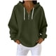 thumbnail image 2 of Ounisa Womens Hoodies Casual Long Sleeve Drawstring Waffle Pullover Tops Loose Hooded Sweatshirt with Pocket, 2 of 8