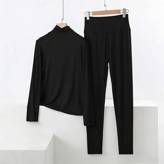 ylioge M-5X Plus Size Pajama Sets for Women 2 Piece Soft-Modal Loungewear Outfits Womens Casual Solid Color Long Sleeve Tops and Pants Homewear Pajamas