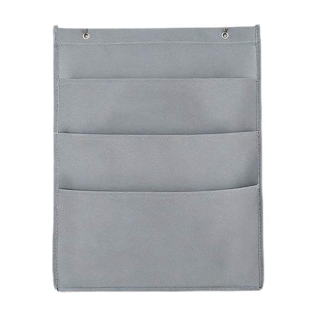 A Wall Mount File Storage Bag, Non-Woven Fabric Organizer With Multiple Pockets For Documents And Magazines, 19X15In