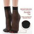 thumbnail image 4 of G&Y 12 Pairs Sheer Ankle Stockings for Women, 20D Nylon Socks, 12Black, 4 of 7