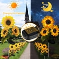 thumbnail image 3 of Yuarrent Luces solares Helianthus Annuus Patio artificial Lámpara de cabeza única Iluminación de poste Luz solar LED Adornos de escaleras de calle Iluminación y accesorios Yuarrent HA073128-00, 3 of 6
