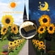 thumbnail image 2 of Yuarrent Luces solares Helianthus Annuus Patio artificial Lámpara de cabeza única Iluminación de poste Luz solar LED Adornos de escaleras de calle Iluminación y accesorios Yuarrent HA073128-00, 2 of 6