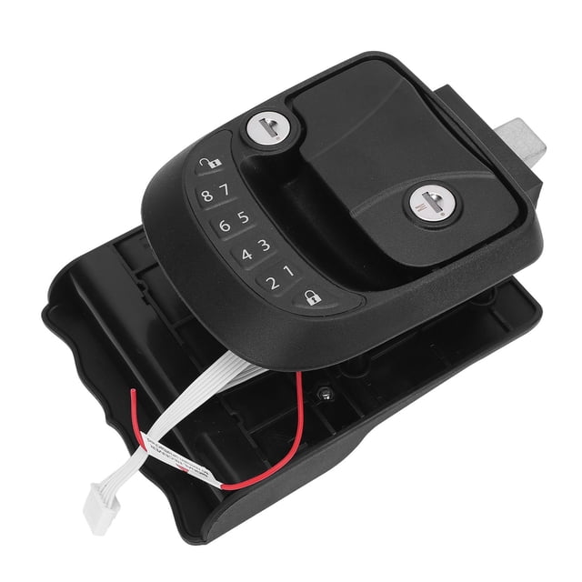 Door Latch Lock, Keyless Entry RV Door Lock Replacement, Remote Control Keypad Zinc Alloy Door Latch for Travel Trailers Motorhomes Cargo, Lock Replacement, Trailer Accessories