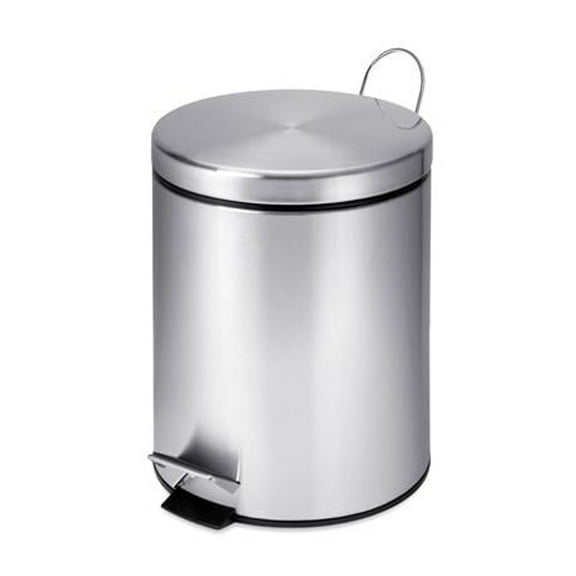 Honey Can Do TRS-01449 5 Liter Stainless Steel Step Lift Lid Garbage Can