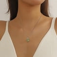 thumbnail image 5 of Juwaliy Dragonfly Necklace Heart August Birthstone Necklace Peridot Green CZ 925 Sterling Silver Pendant Jewelry Women Birthday Christmas Mother's Day Gift, 5 of 10