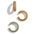 thumbnail image 3 of Flmtop 1Pc Lady Rhinestone C Shape Ear Cuff Clip Earring No Piercing Cartilage Jewelry, 3 of 10