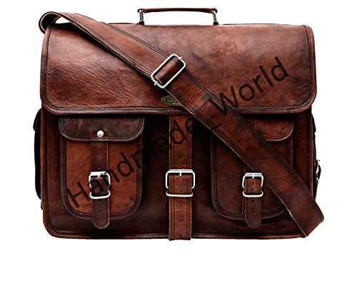 Bag Leather Vintage Messenger Shoulder Satchel Laptop School Briefcase New 