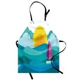 thumbnail image 1 of Colorful Apron, Contemporary Art Style Sunny View of Ocean with Sailing Yacht Marine Travel Hobby, Unisex Kitchen Bib with Adjustable Neck for Cooking Gardening, Adult Size, Multicolor, by Ambesonne, 1 of 4