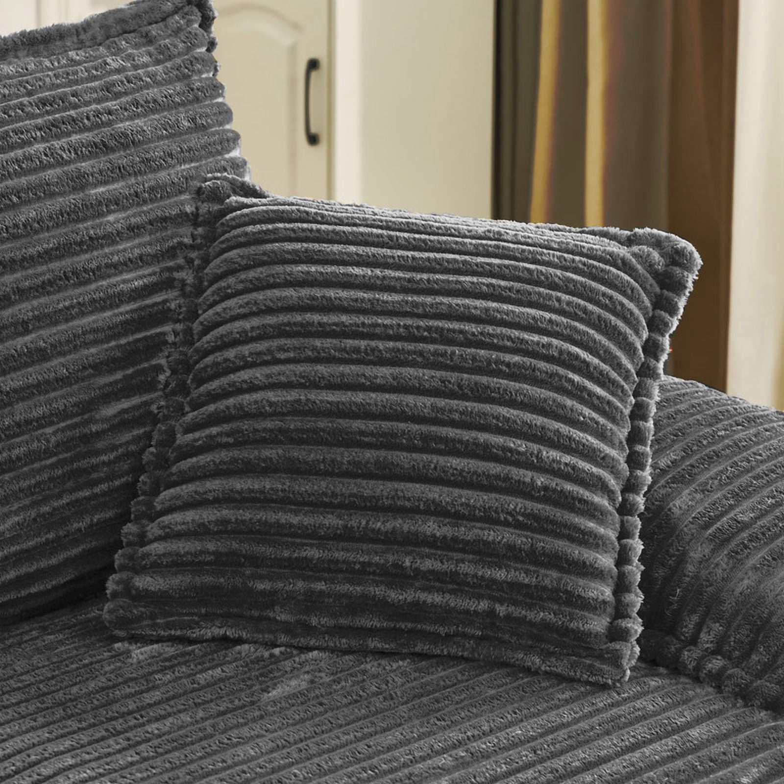 Oversized Single Sofa Chair with Movable 2-Layer Ottoman Set, Chaise Lounge Lazy Sofa, Modular Accent Floor Sofa