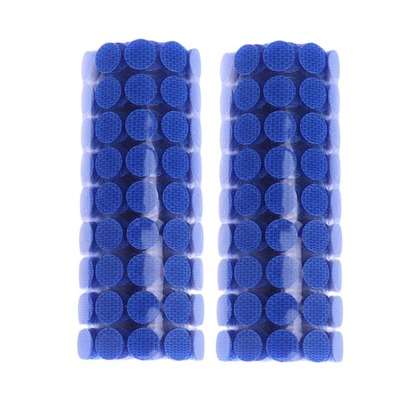 Shisuyan 900 Pcs 10mm Diameter Round Back Sticky Tapes Hook and Loop Self Adhesive Dot Tapes Blue