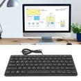 thumbnail image 1 of English Bilingual Language Keyboard, Bilingual German French Spanish 3 Optional English Keyboard, 78 Keys USB Wired Compact Keyboard for English Bilingual Users, 1 of 7