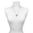thumbnail image 2 of Delight Jewelry Silvertone Irish Luck Horseshoe with Shamrock She is Clothed in Stength and Dignity Charm Necklace, 20"+3", 2 of 4