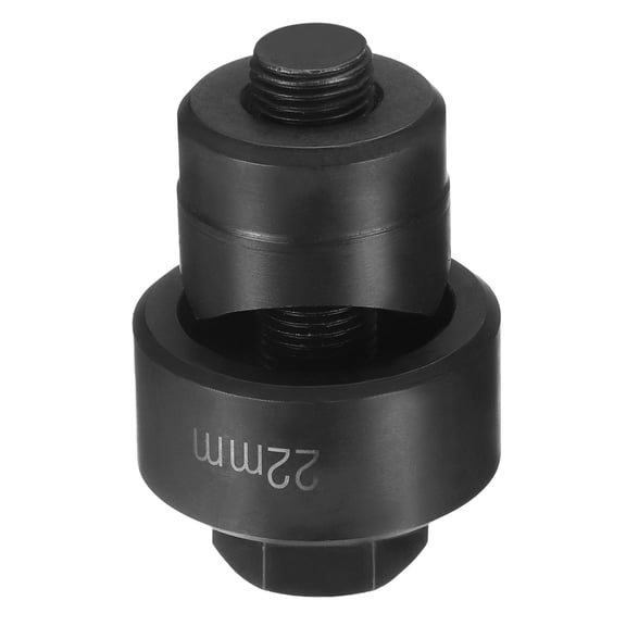 Sheet Metal Punch Hole Punch 22mm Bearing Steel Precise Cutting Manual Knockout Kit with External Hex Shank for Metal Steel Plate Sink Stainless Steel, Black