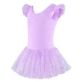 thumbnail image 4 of WIBACKER 3-10Y Girls Ruffle Sleeve Ballet Dance Dress Bowknot Back Tutu Skirted Leotards Ballerina Outfits for Kids, 4 of 12