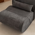 thumbnail image 5 of Soft Pellet Velvet Recliner, Comfortable Lounge Chair with Waist Pack Padding, Lazy Floor Single Sofa Chair with Pillow, Ideal for Living Room, Bedroom Office, 5 of 7