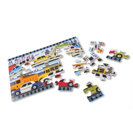 UPC: 0000772044219 | Melissa & Doug Traffic Jam Jumbo Jigsaw Floor Puzzle (24 pcs 2 x 3 feet long) – FSC-Certified Materials