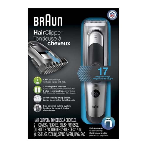 Schuldig fluctueren binair Braun HC5090 Cordless And Rechargeable Electric Cutting Hair Clipper And  Trimmer For Men, 1 Ea, 2 Pack - Walmart.com