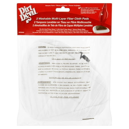Dirt Devil Washable Multi-Layer Fiber Cloth Pads, 2 count