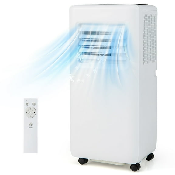 Gymax 8000 BTU Portable Air Conditioner w/ Remote Control 3-in-1 Portable AC Unit w/ Fan & Dehumidifier