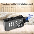 thumbnail image 3 of Reloj despertador de proyección, pantalla LED de 6 pulgadas Proyección giratoria de 4 Brillo Snooze con puerto de carga USB para Wall Baoblaze Despertador de proyección, 3 of 8
