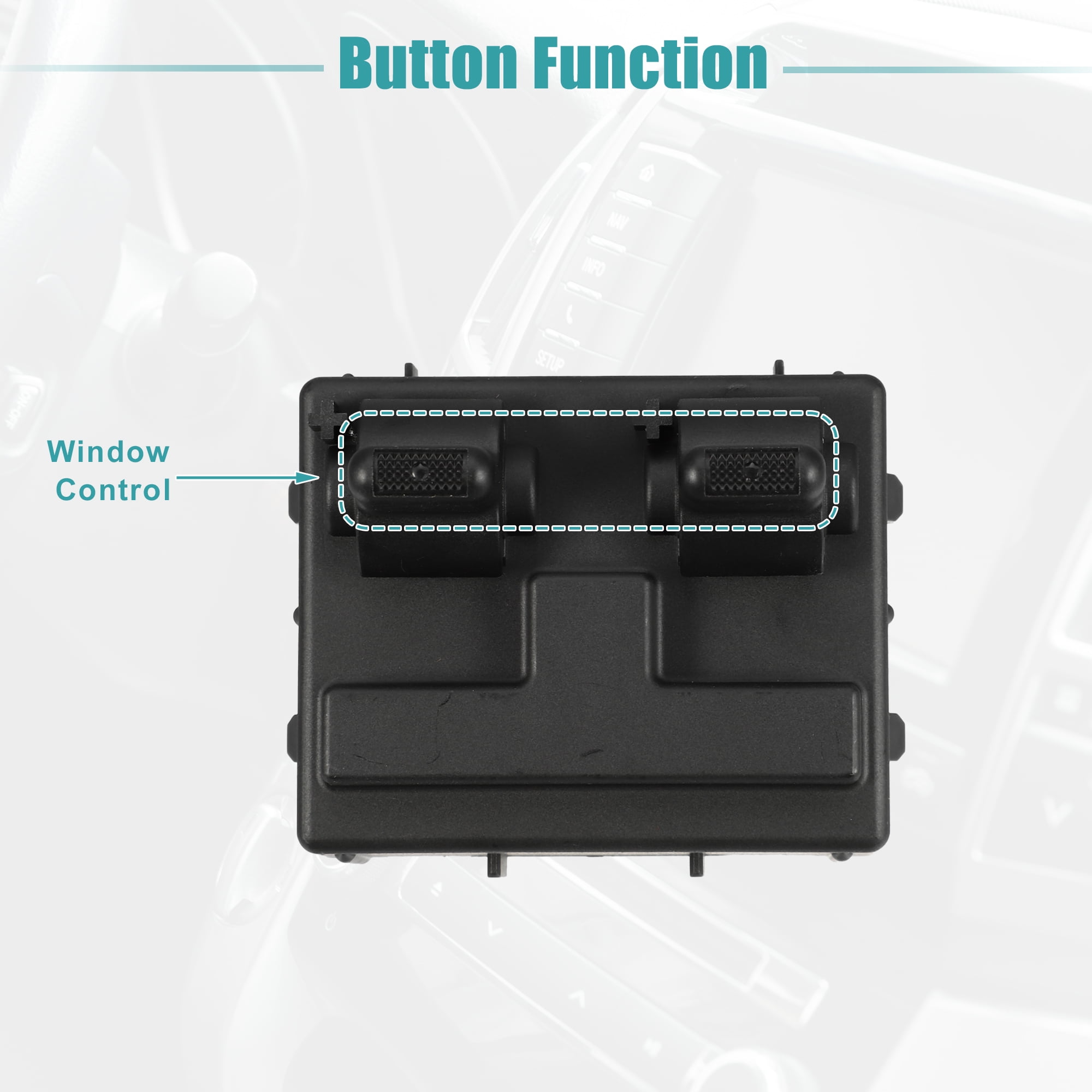 Unique Bargains Driver Side Power Window Switch for Jeep Wrangler 2 DOOR Black