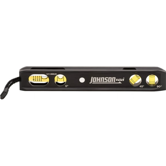 Johnson Level & Tool 1411-0900LED 9" Magnetic LED Billet Torpedo Level