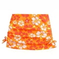 thumbnail image 5 of OGLCCG Girls Swimsuit 4 Piece Bathing Suit Summer Hawaiian Print Bikini Set with Short Sleeve Tops and Sheer Mesh Cover Up Skirt 8-13 Years, 5 of 6